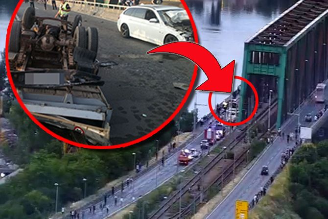 Pančevački most saobraćaj udes nesreća sudar automobili kamera fičer Pančevački most saobraćaj udes nesreća sudar automobili kamera fičer