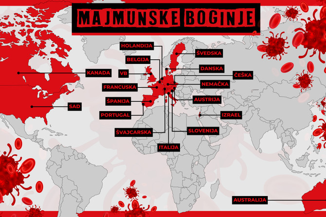 Majmunske boginje, mapa sveta