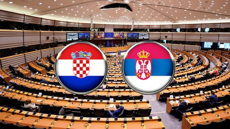 Evropski parlament hrvatska i srpska zastava