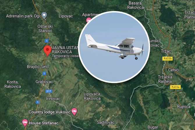 Hrvatska Rakovica nestao avion Cessna