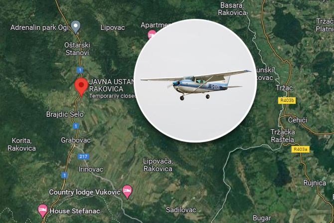 Hrvatska Rakovica nestao Avion Cessna FR182 Skylane RG 11 G-EKOS