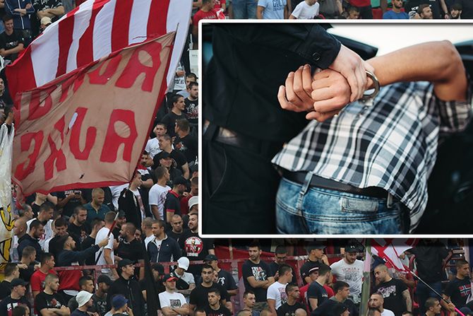 Navijači Crvena zvezda hapšenje 1 Navijači Crvena zvezda hapšenje 1