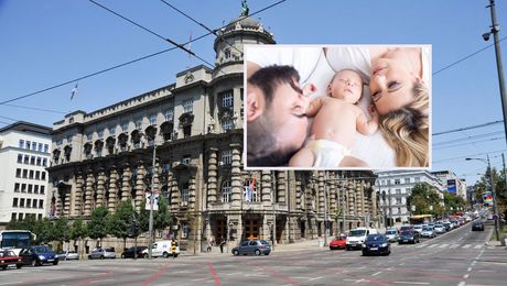 Porodica, beba Zgrada Vlada Srbije