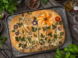 Cvetna fokača, testo, doručak, italijansko jelo, fokaća