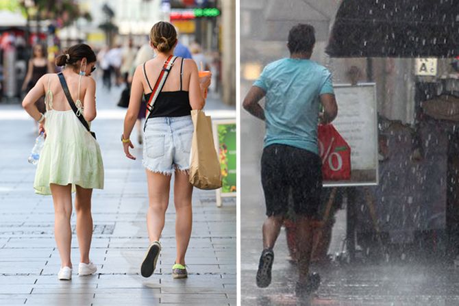 Sunce vrućina kiša pljusak Sunce vrućina kiša pljusak