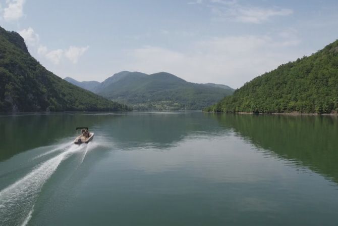 Radisav Mićević, jezero Perućac