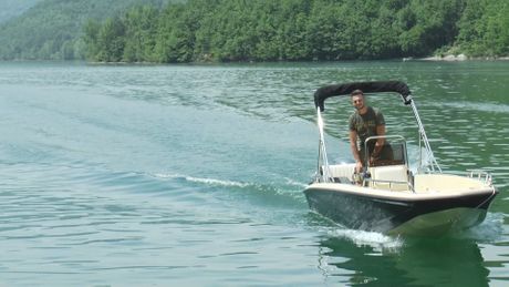 Radisav Mićević, jezero Perućac