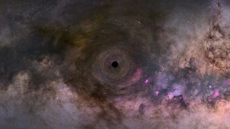 Ilustracija supermasivne crne rupe u centru Mlečnog puta
