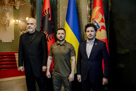 Dritan Abazović, Edi Rama, Volodimir Zelenski u Kijevu