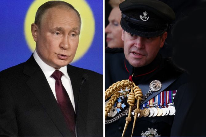 Vladimir Putin i General Sir Patrick Sanders