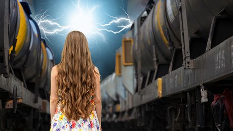 Devojčica struja voz