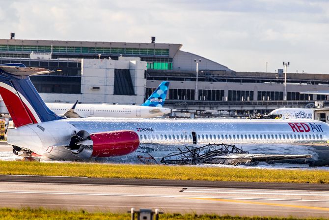 Avion Majami nezgoda nesreća požar