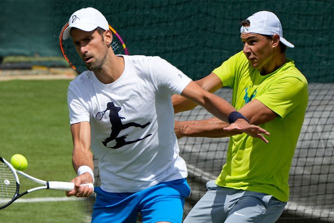 Novak Đokovič i Rafael Nadal Vimbldon Novak Đokovič i Rafael Nadal Vimbldon