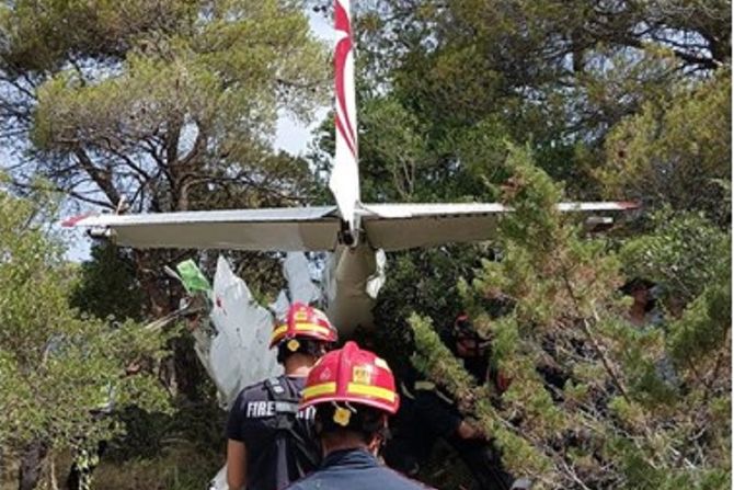 Brač, pao avion