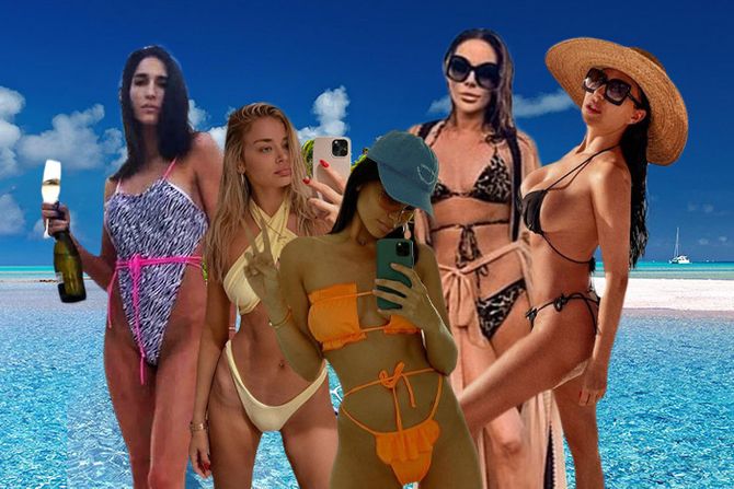 Bikini, jelisaveta Orašanin, Sofija Milošević i Ceca Ražnatović i Ana Nikolić i Milica Pavlović