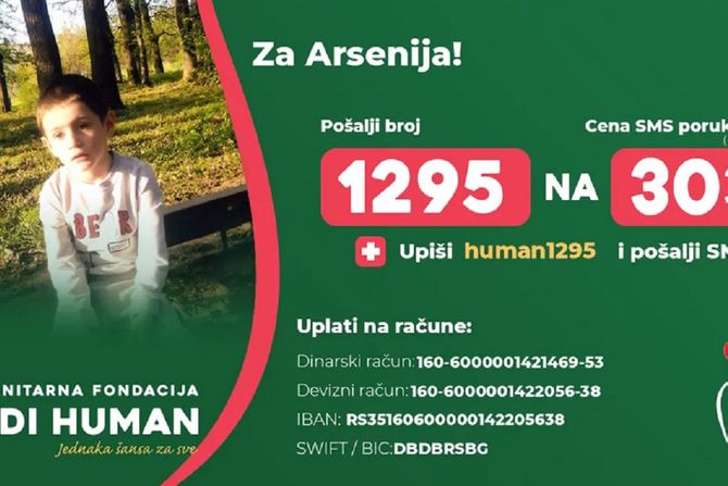 Apel za pomoć malom Arseniju Ristiću