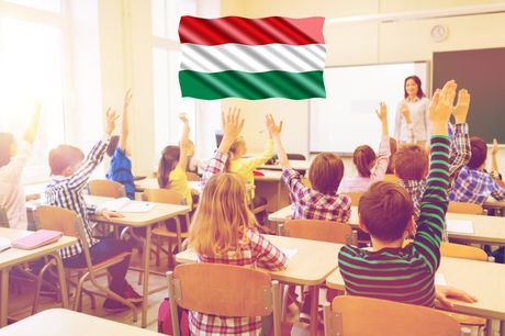 Osnovna škola, mađarska zastava