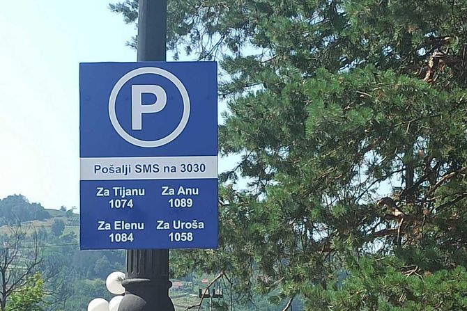 Arilje, parking, humanitarna akcija Arilje, parking, humanitarna akcija