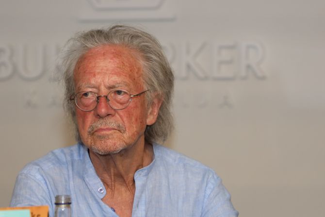 Nobelovac Peter Handke sa čitaocima u knjižari Delfi SKC