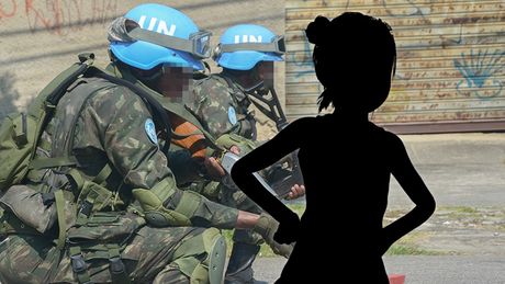 Vojnici UN, devojčica