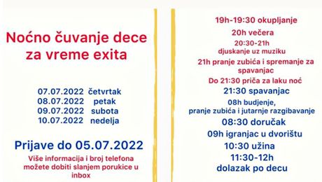 Exit dadilje 2022  čuvanje dece