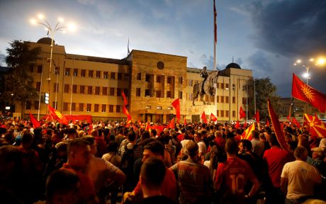 Skoplje, Severna Makedonija, protest