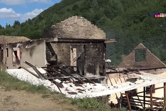 Ivanjica, izgorela kuća, požar