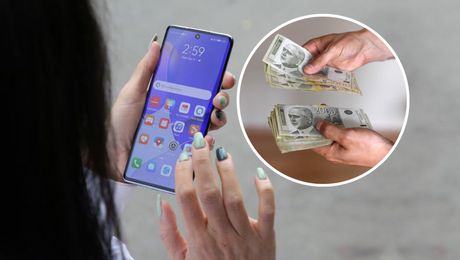 Mobilni telefon novac pare dinari cena