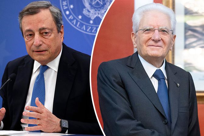 Mario Dragi Serđo Matarela Mario Draghi Sergio Mattarella