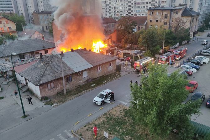 Sarajevo naselje Dolac Malta  požar