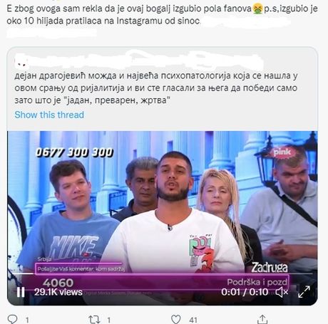 ZAPREPASTIO GLEDAOCE: Dejan gledateljki poželeo Zorana Marjanovića i da  trči po nasipu! VIDEO - Nema zabranjenih!