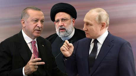 Recep Tayyip Erdogan, Redžep Tajir Erdogan, Ebrahim Raisi, Vladimir Putin