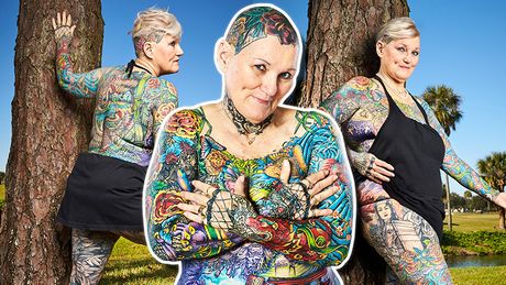 Ginis rekord tetoviranje žena sa najviše tetovaža Charlotte Guttenberg Šarlot Gutenberg