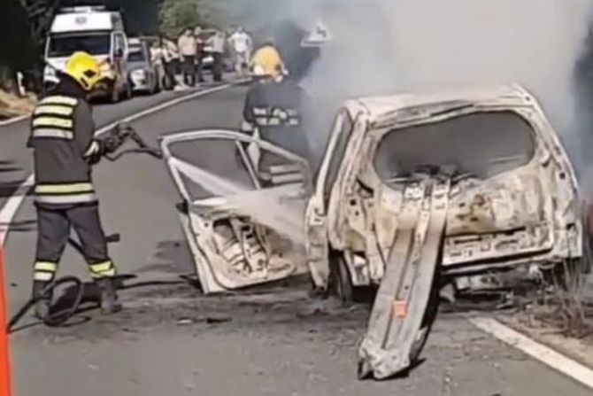 požar, valjevo, zapaljen auto požar, valjevo, zapaljen auto