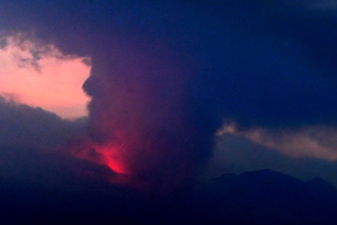 Japan Sakurajima erupcija vulkana