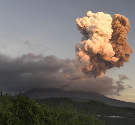 Japan Sakurajima erupcija vulkana
