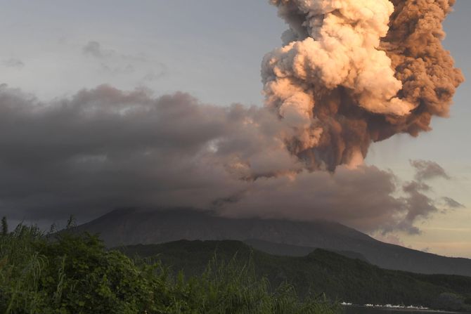 Japan Sakurajima erupcija vulkana