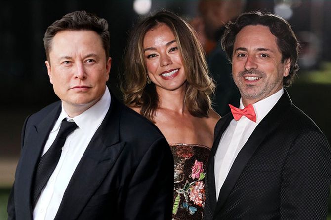 Elon Musk, Ilon Mask, Nikol Šanahan Nicole Shanahan žena supruga  i Sergey Brin Sergej Brin