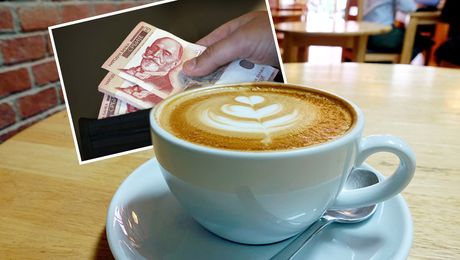 kafa, kapućino, cena kafe novac pare
