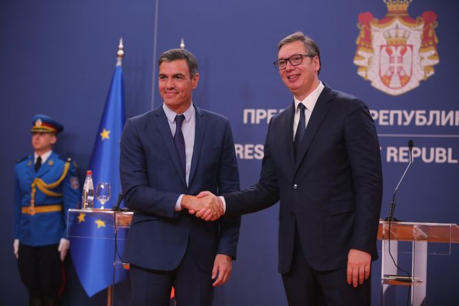 Aleksandar Vučić i Pedro Sančez