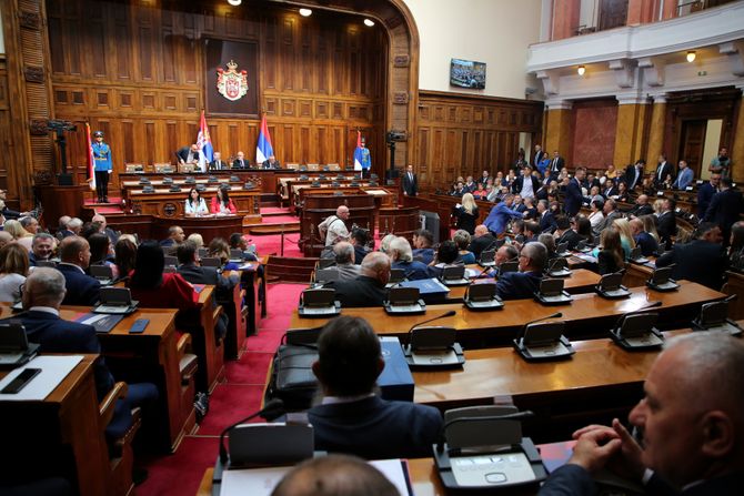 Poslanici u skupštini, Skupštinsko zasedanje