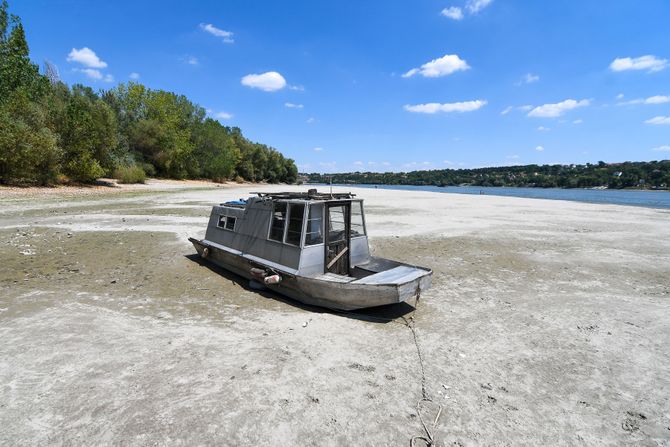 Novi Sad Dunav vodostaj plaža sprudovi leto