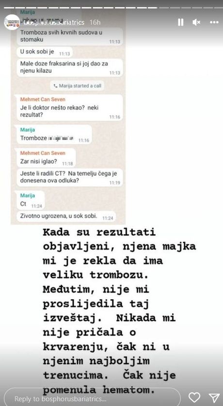 Marija Kulić vređala lekare iz Turske Marija Kulić vređala lekare iz Turske