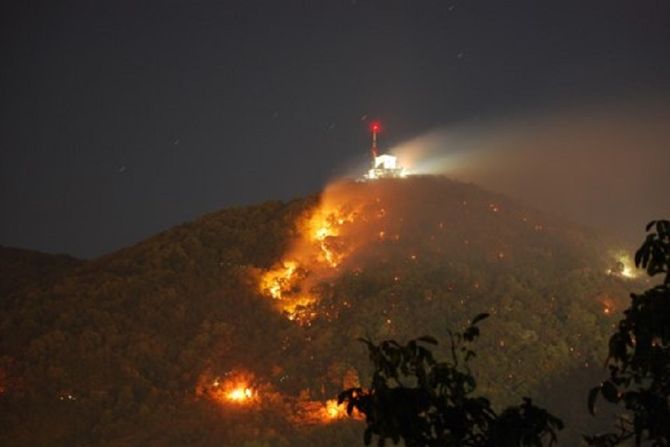 Vršački breg, Vršac, požar