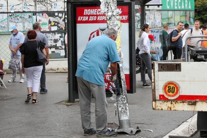 Autobus udario u banderu, Zeleni venac