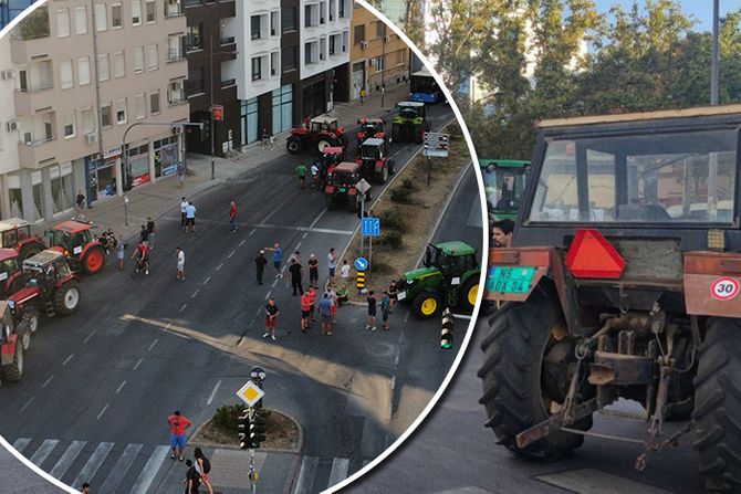 Poljoprivrednici protest blokada Novi Sad Fičer Poljoprivrednici protest blokada Novi Sad Fičer