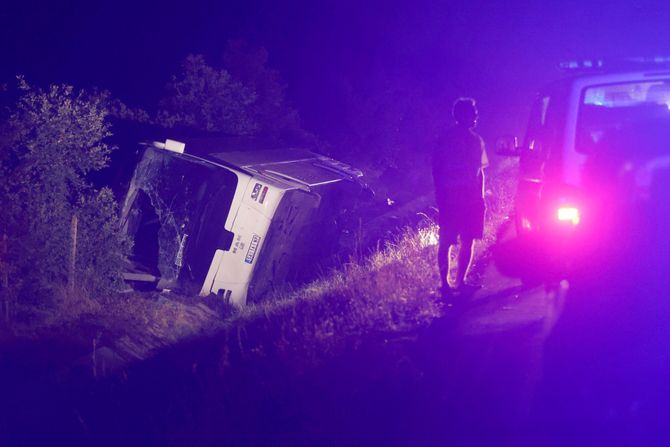 Autobus Bugarska, Sofija, prevrnuo se srpski autobus, saobraćajna nesreća