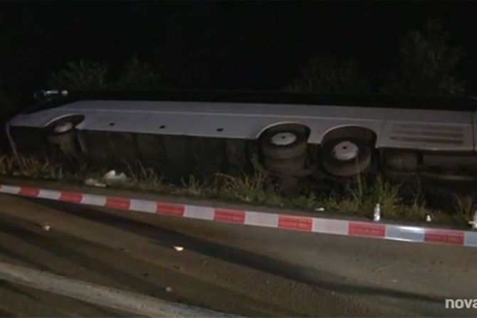 Autobus Bugarska, Sofija, prevrnuo se srpski autobus, saobraćajna nesreća