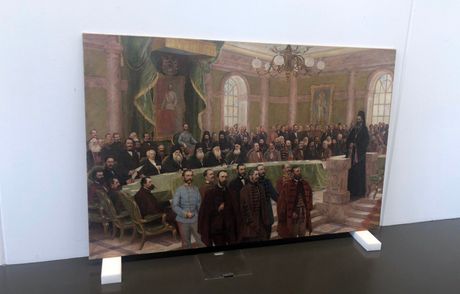 Slika Blagoveštenski sabor 186 godine Vlaho Bukovac ukradena 1993 godine iz dvorca Dunđerski