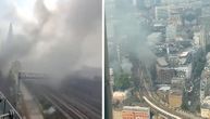 PRVI SNIMCI Veliki požar Londonu, na terenu 100 vatrogasaca: Poremećen železnički saobraćaj